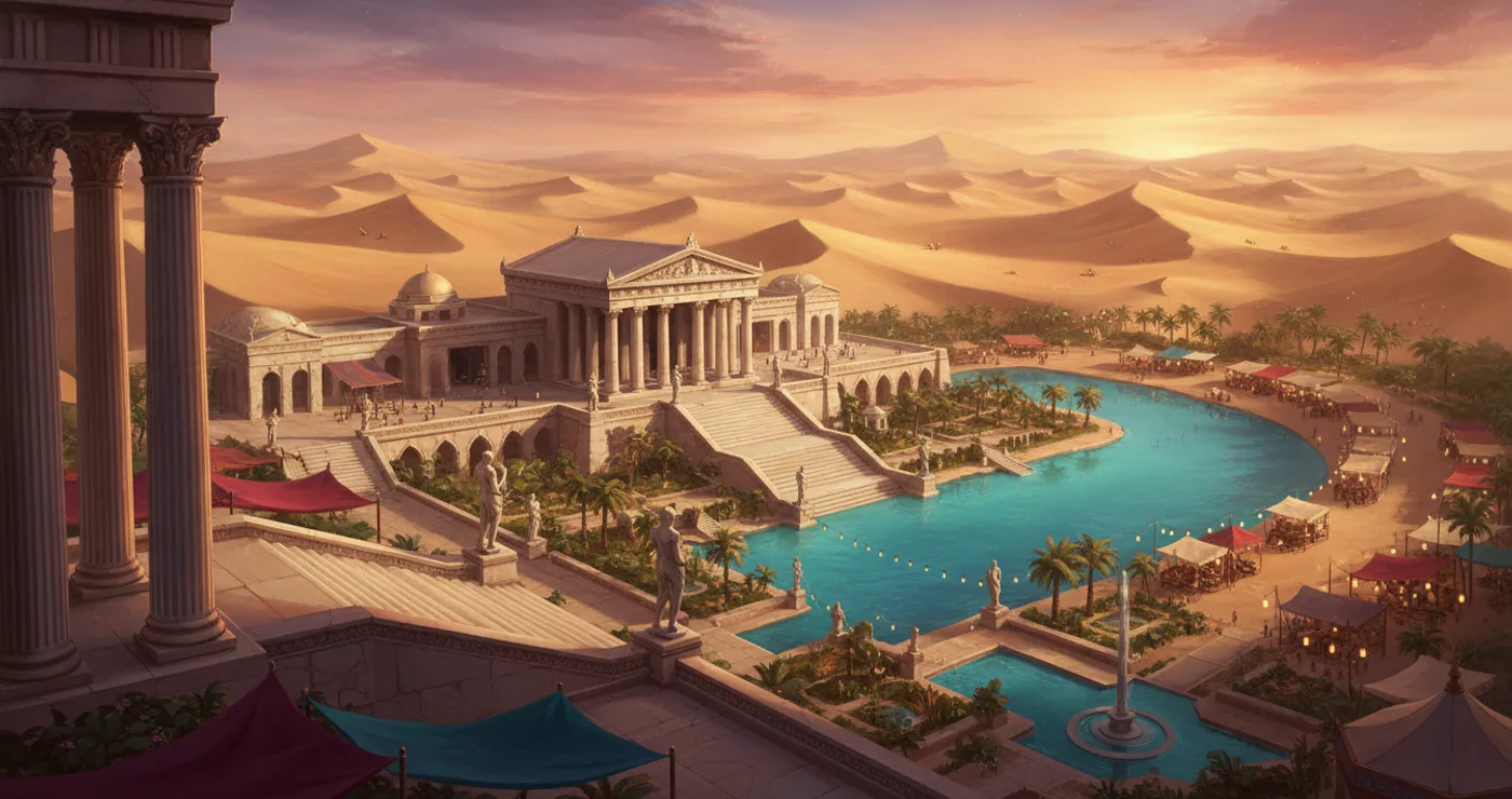 A painting of the The Desert Kingdom