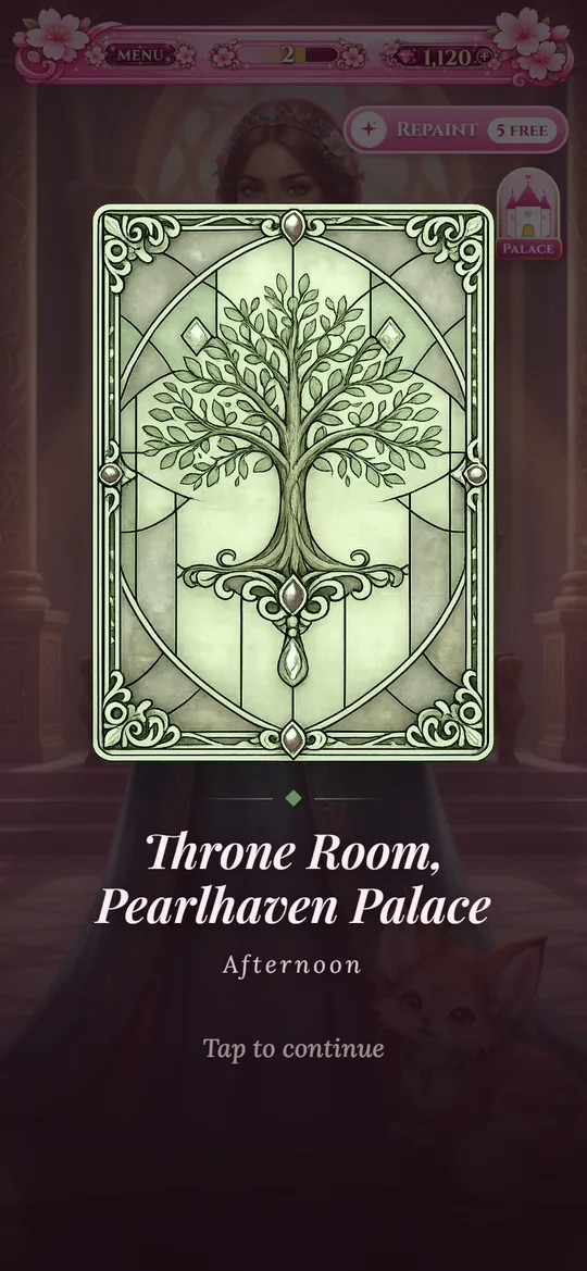 Her house sigil on a scene card